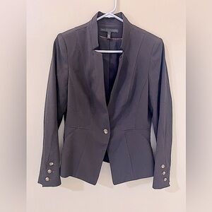White House Black Market editor Black Blazer Jacket Size 8 One Button Front